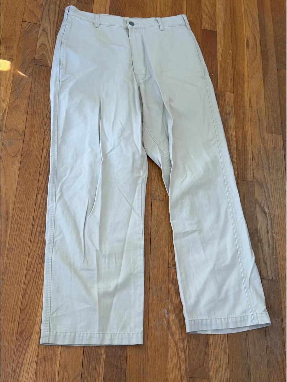 Calvin Klein Jeans CK Chino Pants Beige Khaki Flat Front Men’s 32